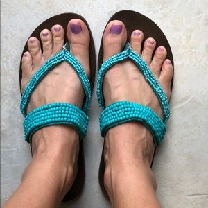 Beaded flip flips